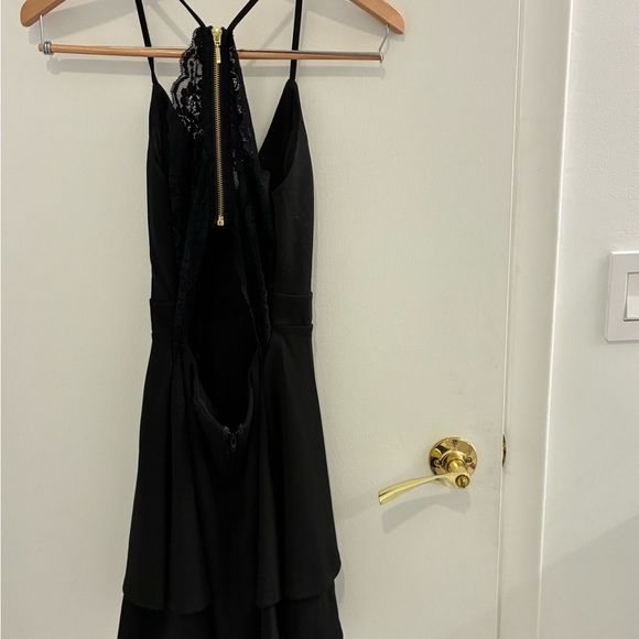 B Darlin Juniors Lace-Back cut out Fit Flare Black size 5/6 - Picture 4 of 7